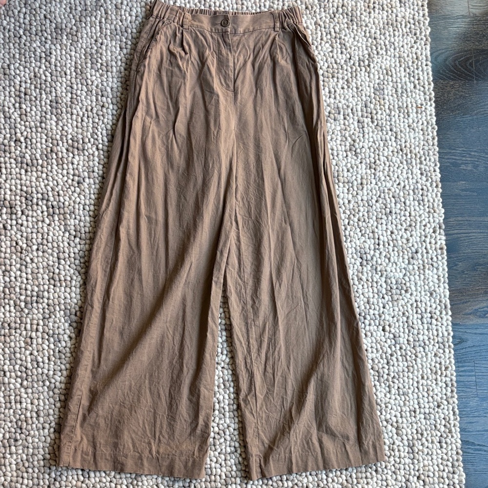 Women's Brown Wide-Leg Pants